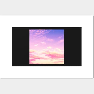 Pastel Sunset Pink Clouds Posters and Art